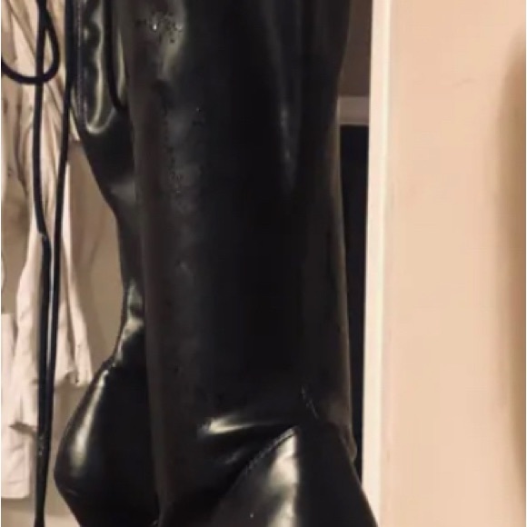 Devious pleaser stiletto lace up boots - Picture 4 of 4